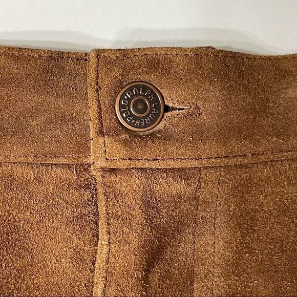 Ralph Lauren Vintage 100% genuine leather suede skirt VTG - Picture 9 of 12